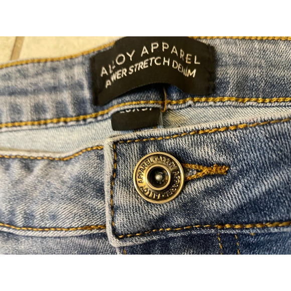 "ALLOY APPAREL Women Jeans Tall Stanton Flare Retro Disco Hippie Boho 20 x 37" - Picture 8 of 11